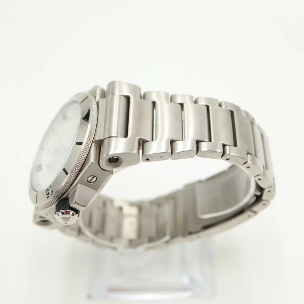 Adidas Chunky Y2K Stainless Steel Chronograph 48mm Watch Left Buttons Silver